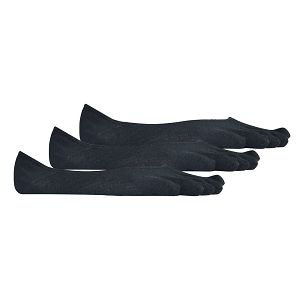 Vibram Ghost 3 Pack Black Womens 5toe-socks | India-834529